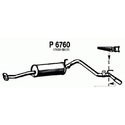 Фото Глушитель выхлопных газов конечный FENNO P6760