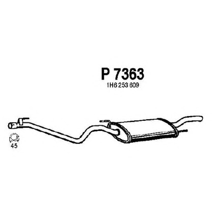 Фото Глушитель выхлопных газов конечный FENNO P7363