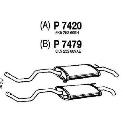 Foto Silenciador posterior FENNO P7420