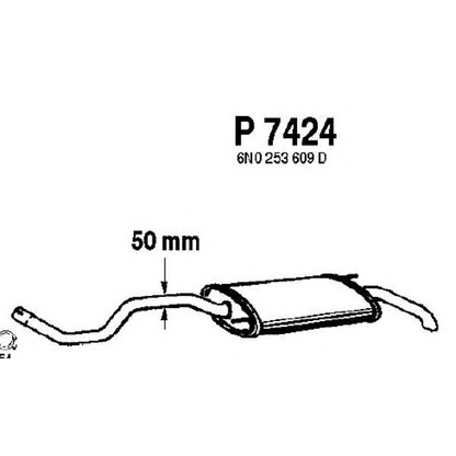 Фото Глушитель выхлопных газов конечный FENNO P7424