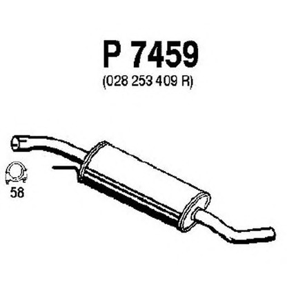 Photo Middle Silencer FENNO P7459