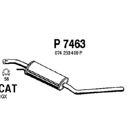 Фото Средний глушитель выхлопных газов FENNO P7463