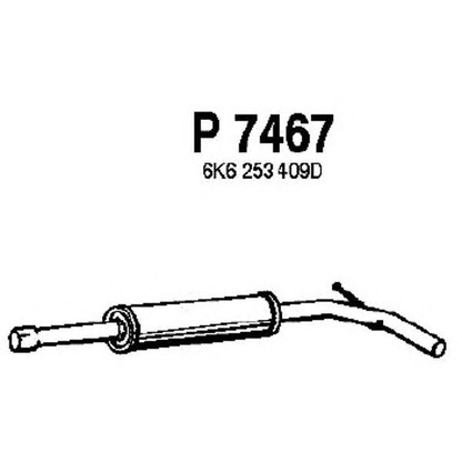 Фото Средний глушитель выхлопных газов FENNO P7467