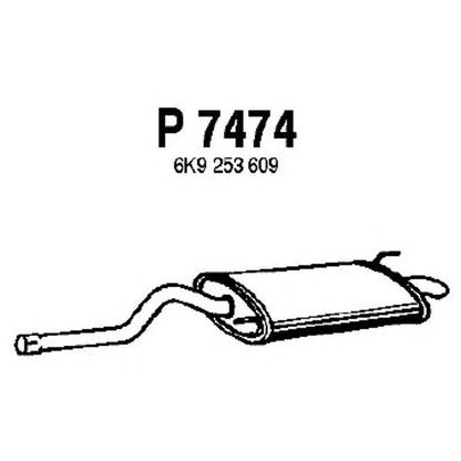 Фото Глушитель выхлопных газов конечный FENNO P7474