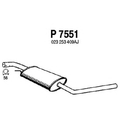 Photo Middle Silencer FENNO P7551