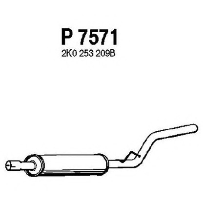 Фото Средний глушитель выхлопных газов FENNO P7571