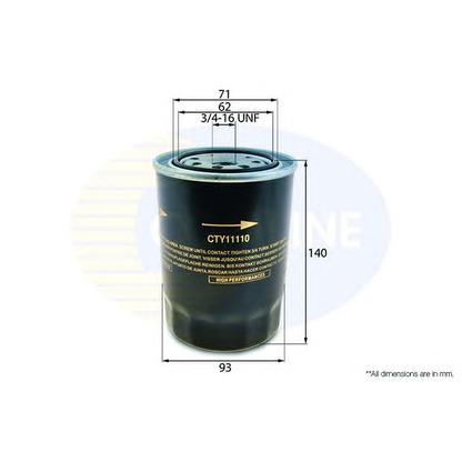 Photo Oil Filter COMLINE CTY11110