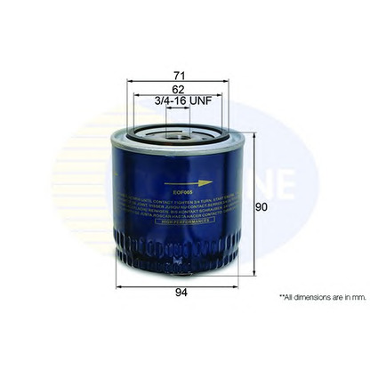 Photo Oil Filter COMLINE EOF065