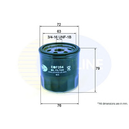 Foto Filtro de aceite COMLINE EOF254