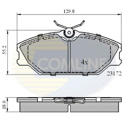 Photo Brake Pad Set, disc brake COMLINE CBP0526