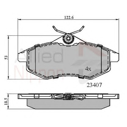 Photo Brake Pad Set, disc brake COMLINE ADB01145