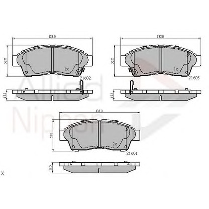 Foto Kit pastiglie freno, Freno a disco COMLINE ADB3260