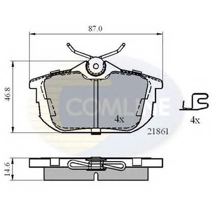 Photo Brake Pad Set, disc brake COMLINE CBP3945