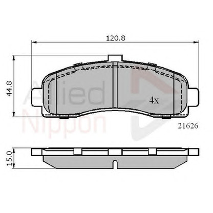 Photo Brake Pad Set, disc brake COMLINE ADB0508