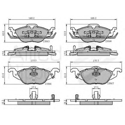 Photo Brake Pad Set, disc brake COMLINE ADB3584