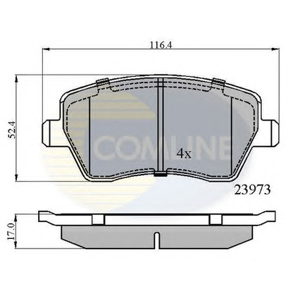 Photo Kit de plaquettes de frein, frein à disque COMLINE CBP0984