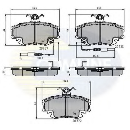 Photo Brake Pad Set, disc brake COMLINE CBP1431