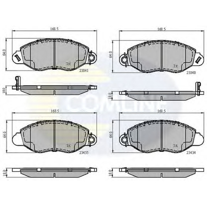 Photo Kit de plaquettes de frein, frein à disque COMLINE CBP31107