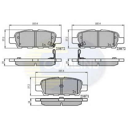 Photo Kit de plaquettes de frein, frein à disque COMLINE CBP3912