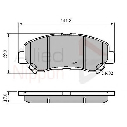 Foto Kit pastiglie freno, Freno a disco COMLINE ADB01577