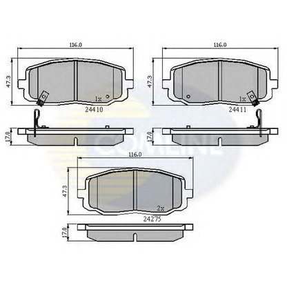 Foto Kit pastiglie freno, Freno a disco COMLINE CBP31319