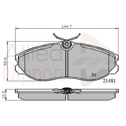 Photo Brake Pad Set, disc brake COMLINE ADB0447