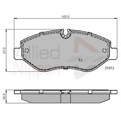 Photo Brake Pad Set, disc brake COMLINE ADB01555