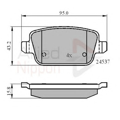 Photo Brake Pad Set, disc brake COMLINE ADB01610