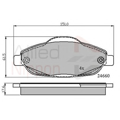 Photo Brake Pad Set, disc brake COMLINE ADB01765