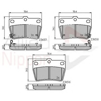 Foto Kit pastiglie freno, Freno a disco COMLINE ADB31134