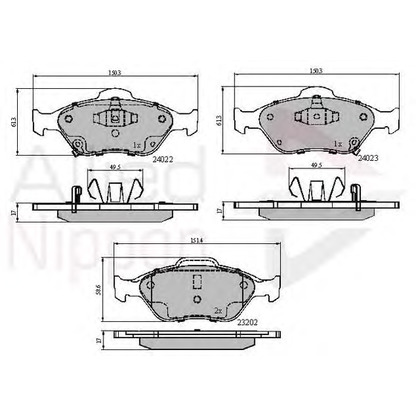 Photo Brake Pad Set, disc brake COMLINE ADB31637