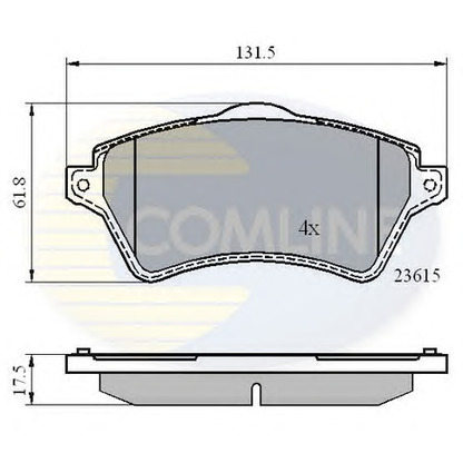 Photo Kit de plaquettes de frein, frein à disque COMLINE CBP0873