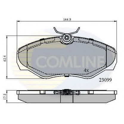 Фото Комплект тормозных колодок, дисковый тормоз COMLINE CBP01127