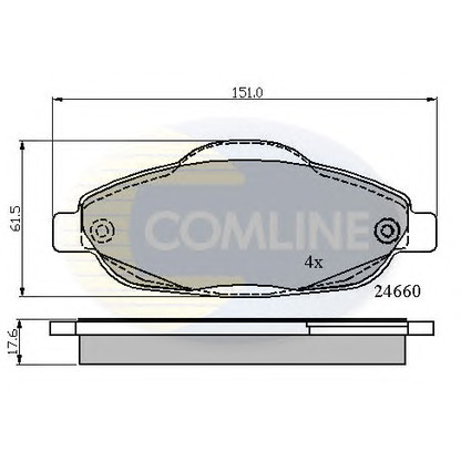 Foto Bremsbelagsatz, Scheibenbremse COMLINE CBP01765