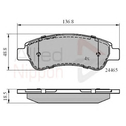 Foto Kit pastiglie freno, Freno a disco COMLINE ADB01604