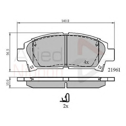 Photo Brake Pad Set, disc brake COMLINE ADB3713