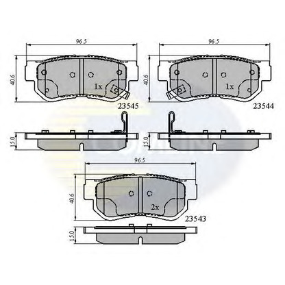 Photo Kit de plaquettes de frein, frein à disque COMLINE CBP3935