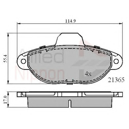 Foto Kit pastiglie freno, Freno a disco COMLINE ADB0509