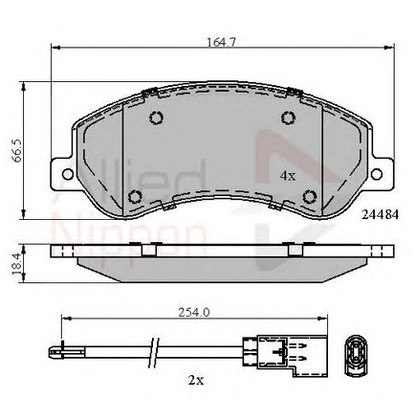 Фото Комплект тормозных колодок, дисковый тормоз COMLINE ADB21512