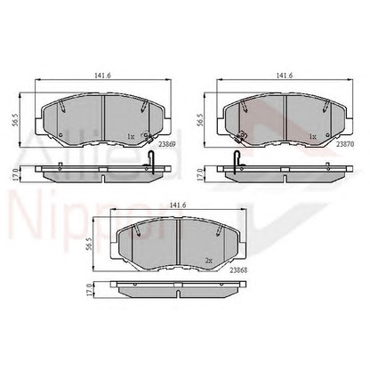 Foto Kit pastiglie freno, Freno a disco COMLINE ADB31194