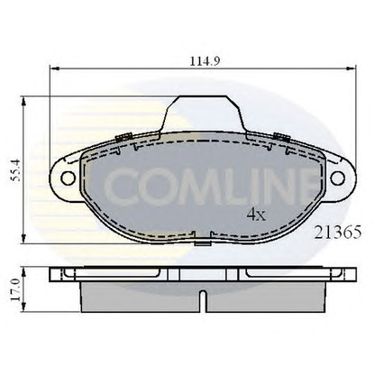 Foto Kit pastiglie freno, Freno a disco COMLINE CBP0509