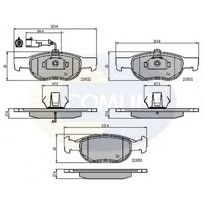 Foto Bremsbelagsatz, Scheibenbremse COMLINE CBP1479