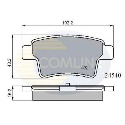 Photo Brake Pad Set, disc brake COMLINE CBP01713