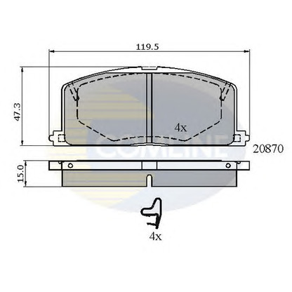 Photo Brake Pad Set, disc brake COMLINE CBP3163