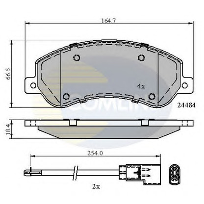 Foto Kit pastiglie freno, Freno a disco COMLINE CBP21512