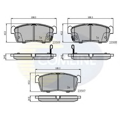 Photo Brake Pad Set, disc brake COMLINE CBP31113