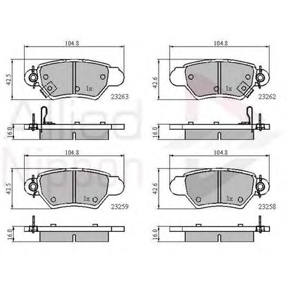 Photo Brake Pad Set, disc brake COMLINE ADB3750