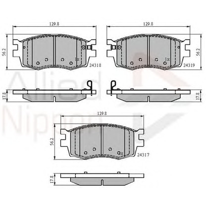 Photo Brake Pad Set, disc brake COMLINE ADB31519