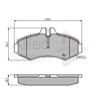 Foto Kit pastiglie freno, Freno a disco COMLINE ADB0480