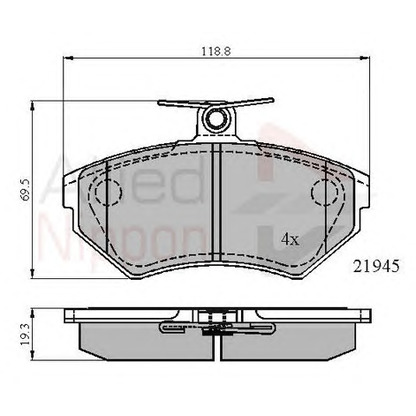 Foto Kit pastiglie freno, Freno a disco COMLINE ADB0736